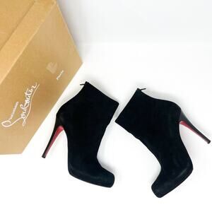 Christian Louboutin Ariella Talon 120 mm Black Suede Ankle Boots EU 40